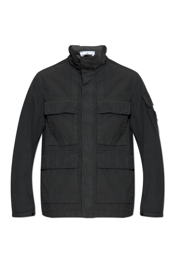 Jacket with "Canvas Wave" logo od Stone Island