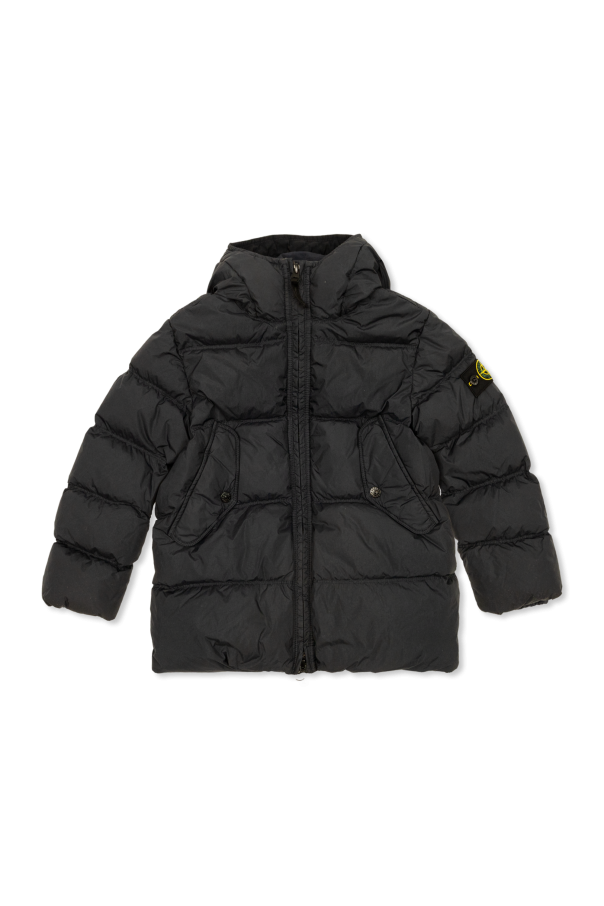 Down jacket with logo od Stone Island Junior