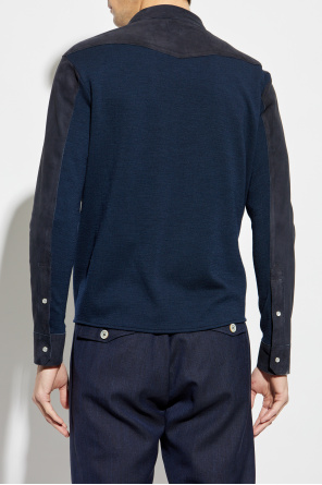 Eleventy Shirt with suede front