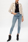 AllSaints cream 'Kara' leather biker jacket