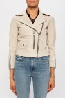 AllSaints cream 'Kara' leather biker jacket