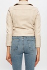 AllSaints cream 'Kara' leather biker jacket