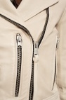 AllSaints cream 'Kara' leather biker jacket