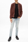 AllSaints BROWN ‘Kemble’ suede bomber jacket