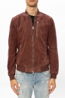 AllSaints BROWN ‘Kemble’ suede bomber jacket