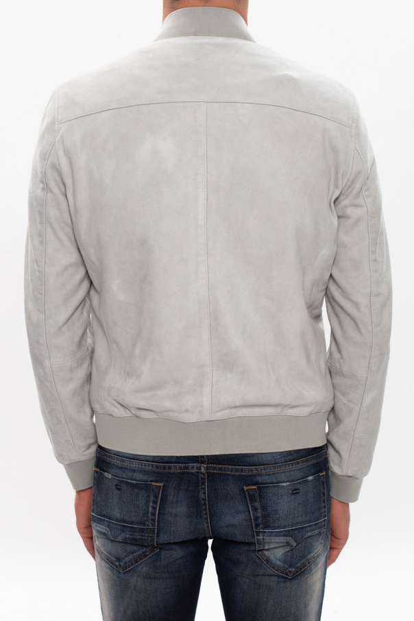 Light blue 'Kemble' suede bomber jacket AllSaints - Vitkac Germany