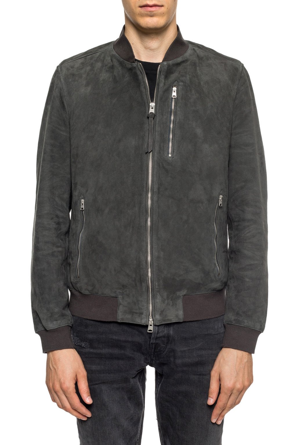 AllSaints ‘Kemble’ suede Polos jacket