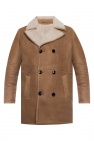 AllSaints 'Kenley' sheepskin coat with peak lapels