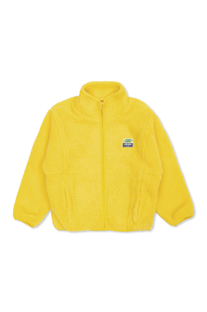 Fleece with logo patch