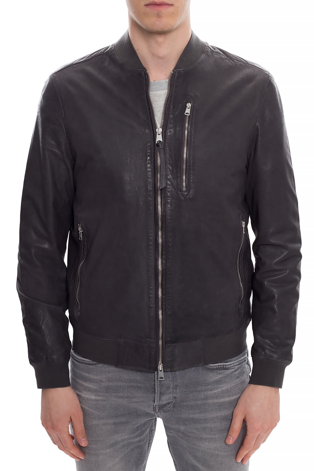 AllSaints ‘Kino’ leather jacket | Men's Clothing | Vitkac