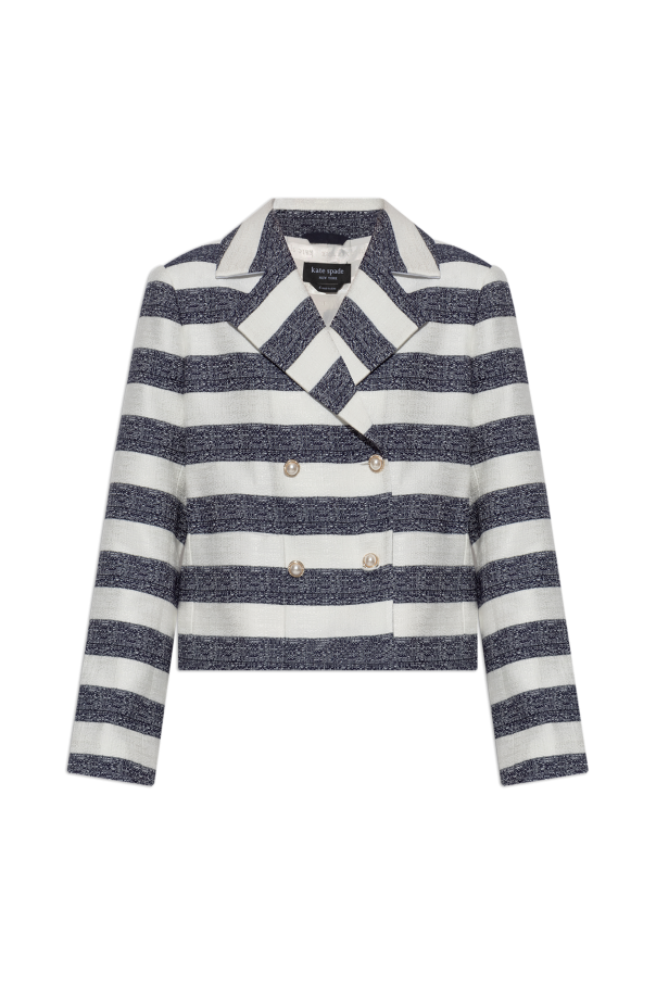 Kate Spade Double-breasted blazer with stripe pattern