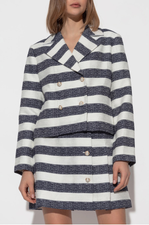 Kate Spade Double-breasted blazer with stripe pattern