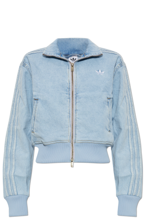 Denim jacket with embroidered logo