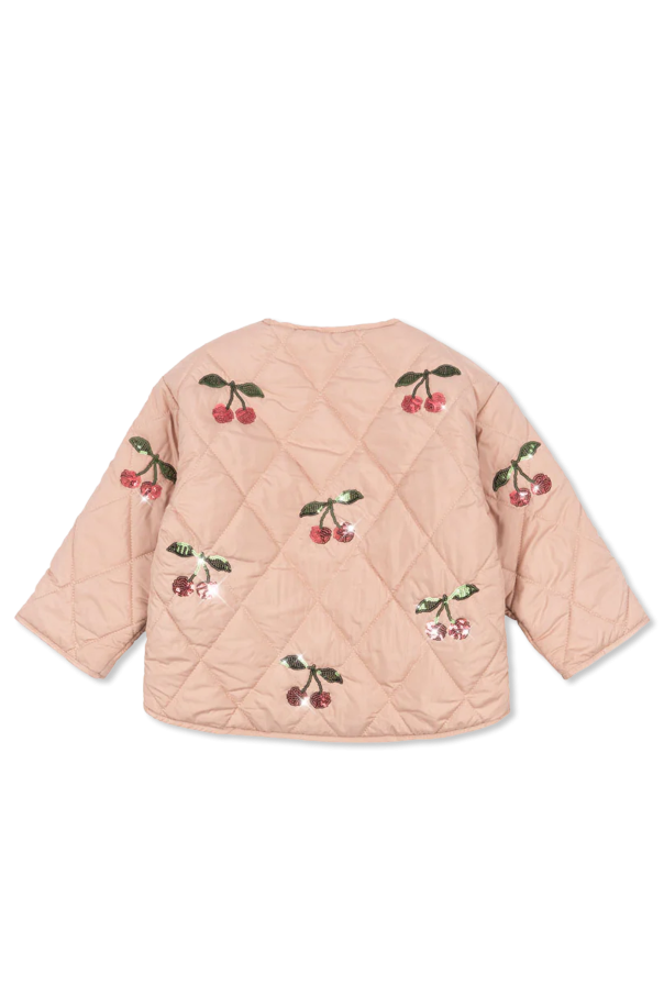 Konges Sløjd Quilted jacket with cherry motif