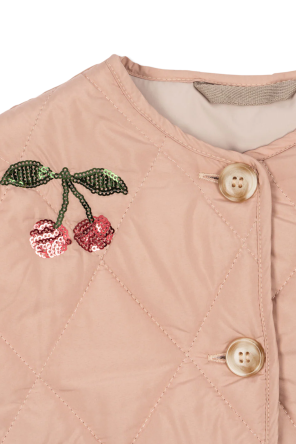 Konges Sløjd Quilted jacket with cherry motif