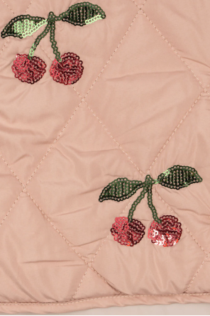 Konges Sløjd Quilted jacket with cherry motif
