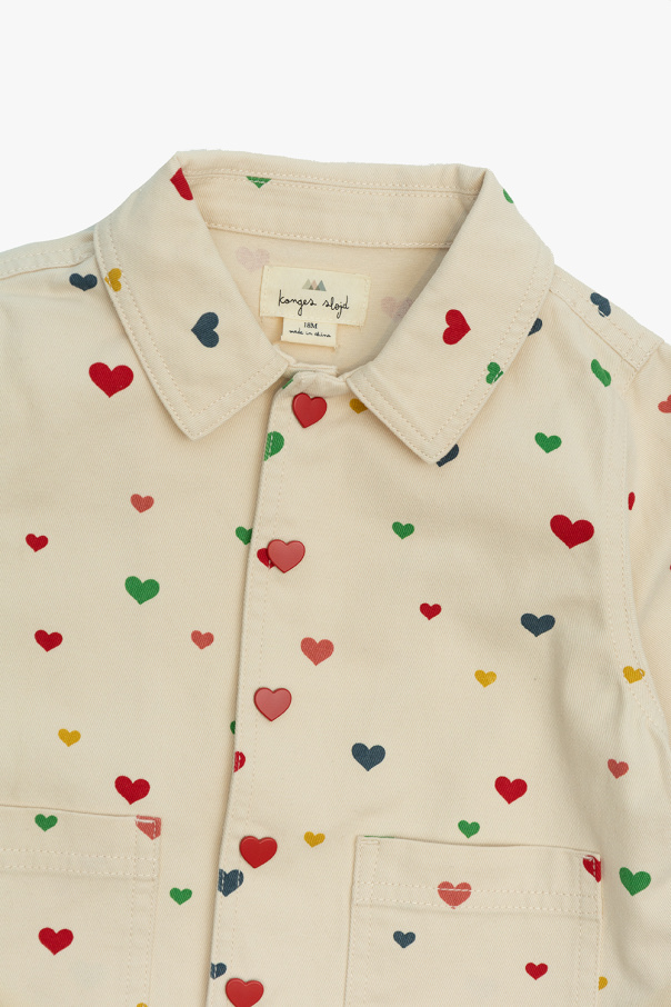Konges Sløjd ‘Fen’ jacket 4-bar with motif of hearts