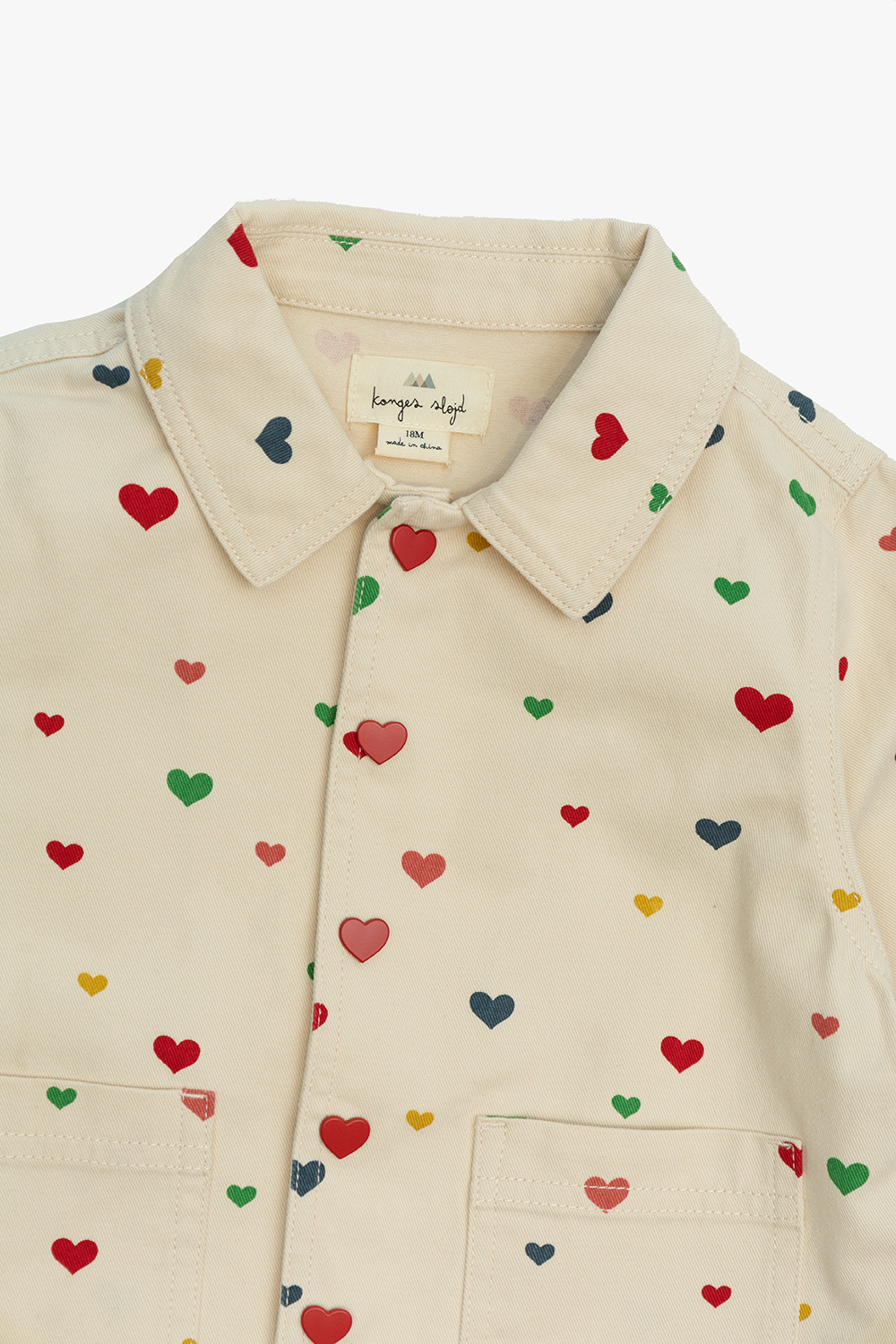 Konges Sløjd ‘Fen’ vacation jacket with motif of hearts