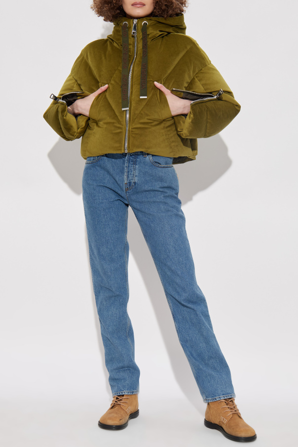 Khrisjoy Samt-Daunenjacke mit Kapuze