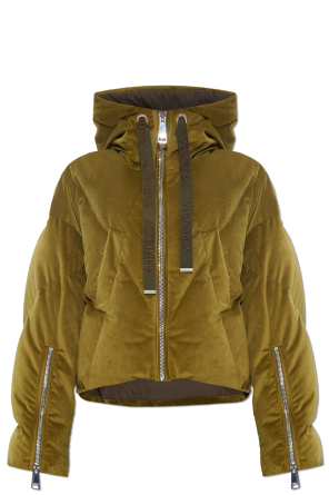 Velvet down jacket with hood