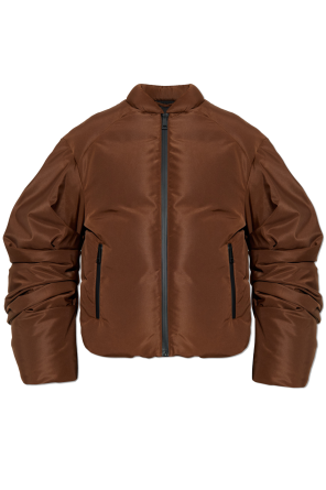 Wattierte Jacke mit Drapierungen an den Ärmeln