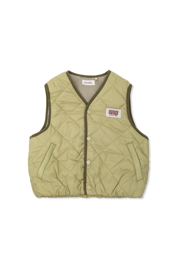 Insulated waistcoat with logo patch od American Vintage Kids