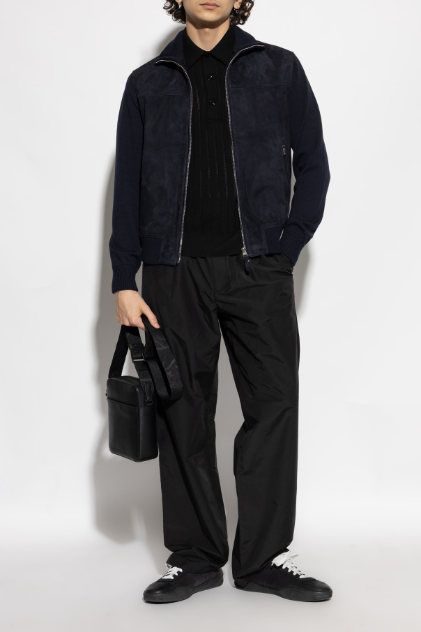 Tom Ford Chaqueta con parte delantera de ante