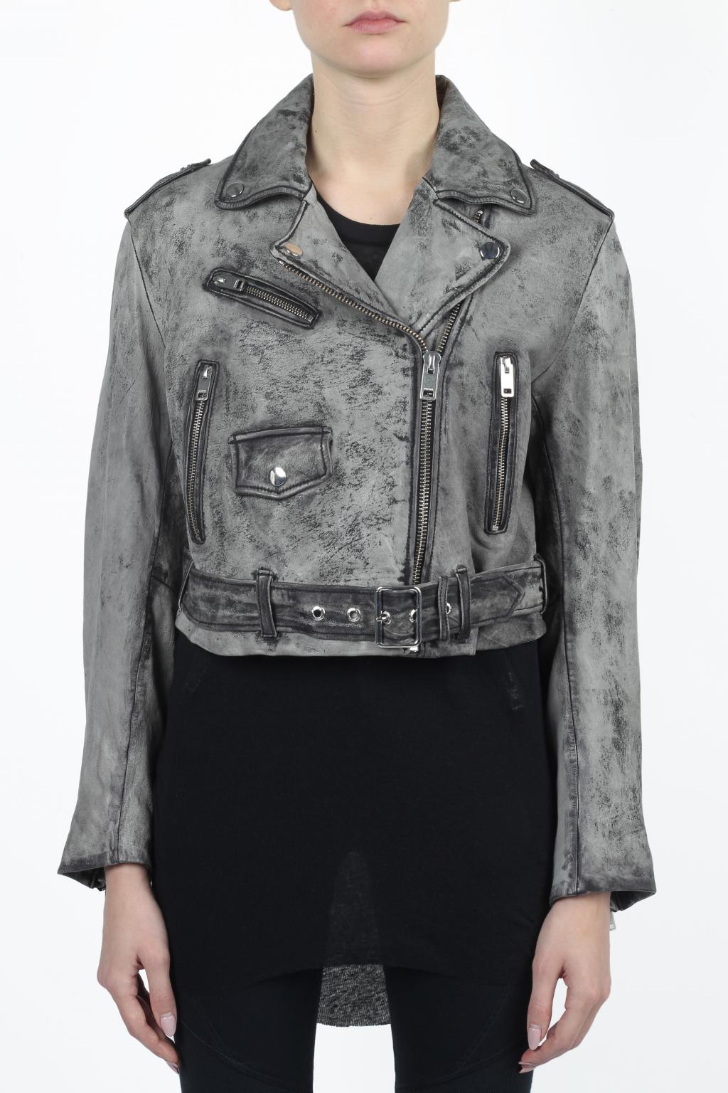 diesel grey leather jacket