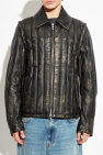 Diesel BLACK Leather jacket L-ALBERT