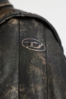 Diesel BLACK Leather jacket L-ALBERT