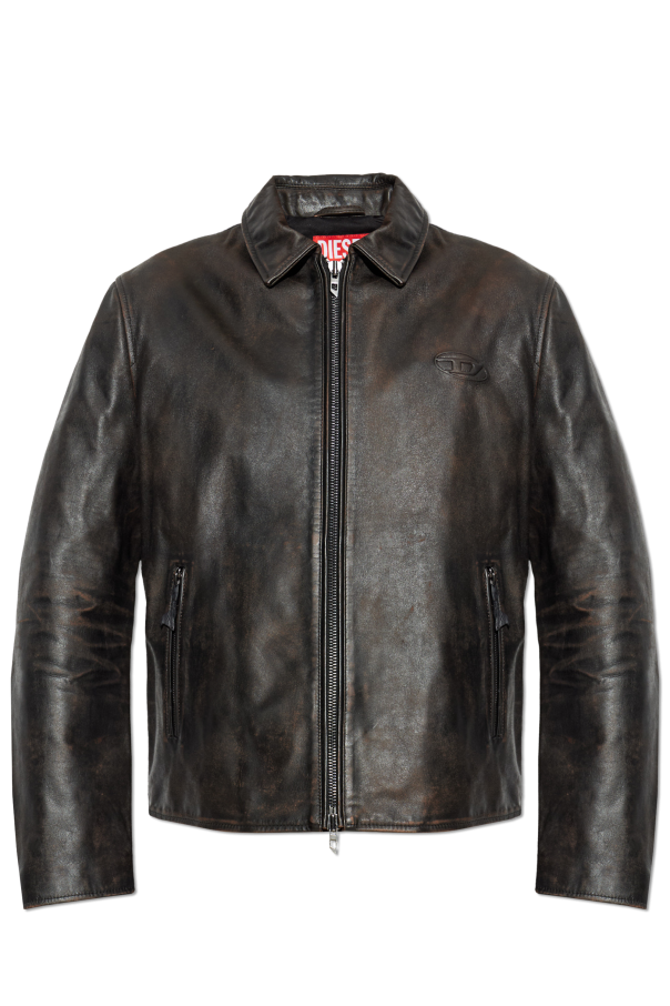 Leather jacket ‘L-AMAR-WRD’ od Diesel