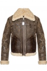 Leather jacket with fur trim Diesel 
