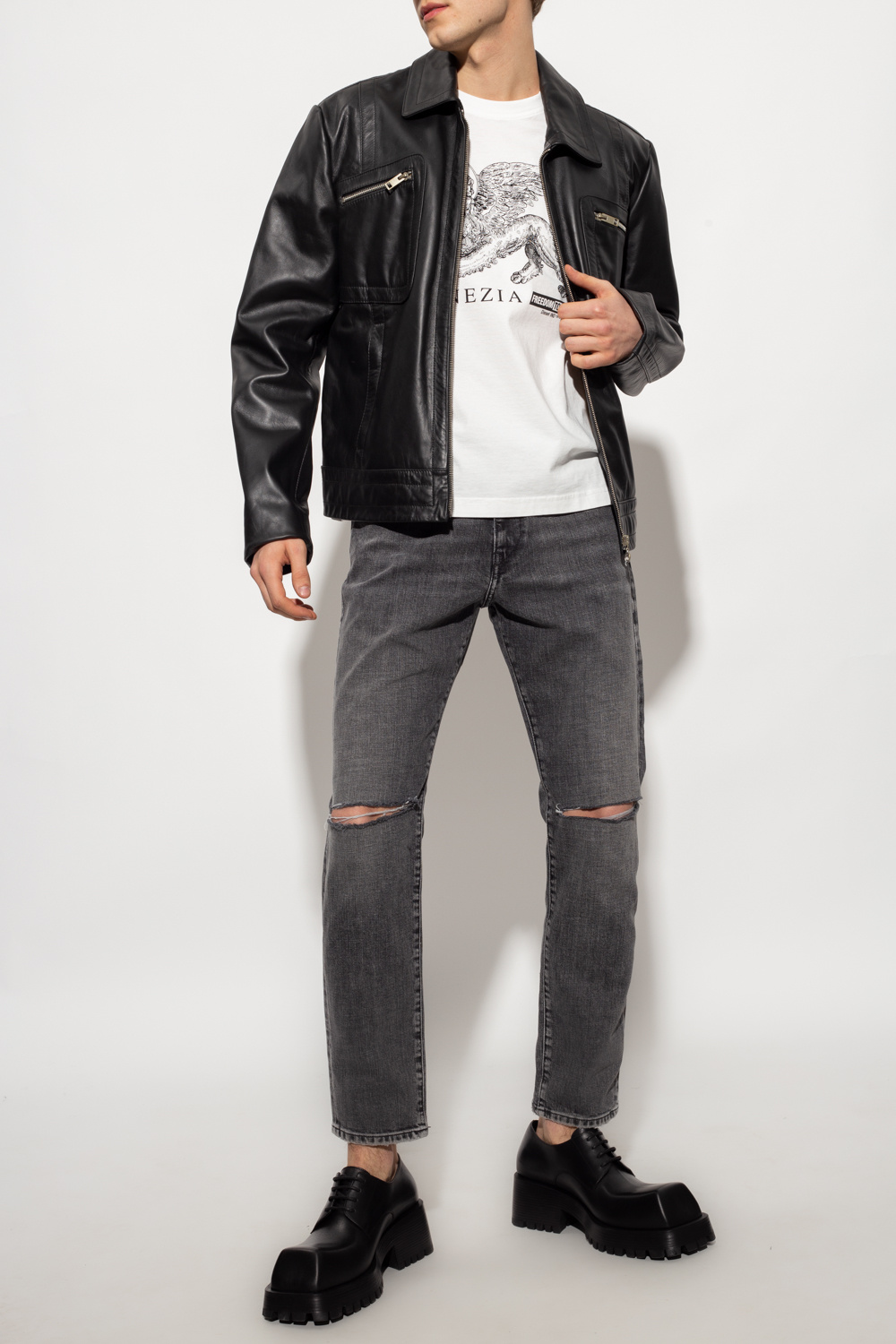 Diesel ‘L-Cale’ leather jacket