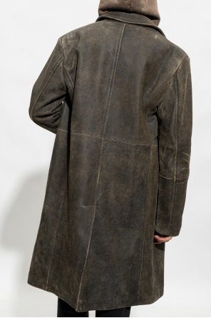 Diesel ‘L-COAT-TREAT’ leather coat