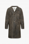 Diesel BROWN ‘L-COAT-TREAT’ leather coat