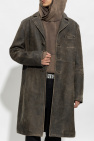 Diesel BROWN ‘L-COAT-TREAT’ leather coat