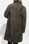 Diesel BROWN ‘L-COAT-TREAT’ leather coat