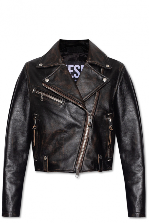 Diesel ‘L-Edmea’ leather ensemble jacket