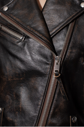Diesel ‘L-Edmea’ leather Ferragamo jacket