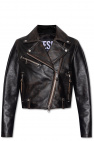 Diesel BROWN ‘L-Edmea’ leather jacket