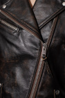 Diesel BROWN ‘L-Edmea’ leather jacket