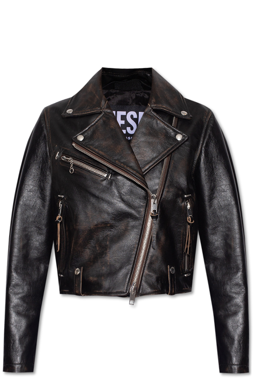 Diesel ‘L-Edmea’ leather fashion jacket