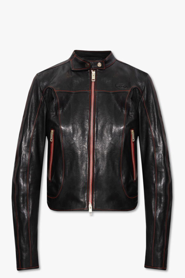 Diesel ‘L-FOX-A’ leather rood jacket