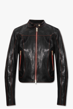 ‘l-fox-a’ leather jacket od Diesel