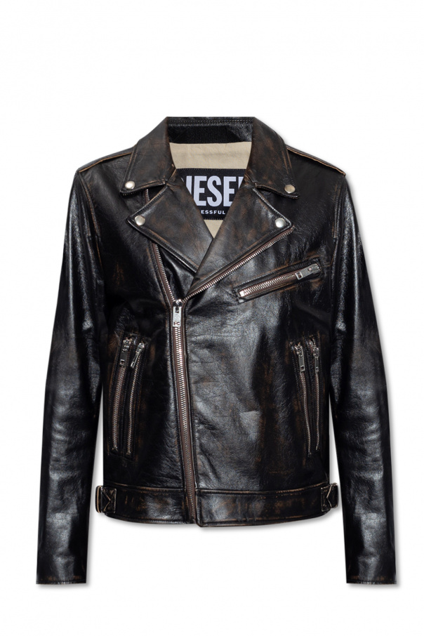 Diesel ‘Garrett’ leather LAURENT jacket