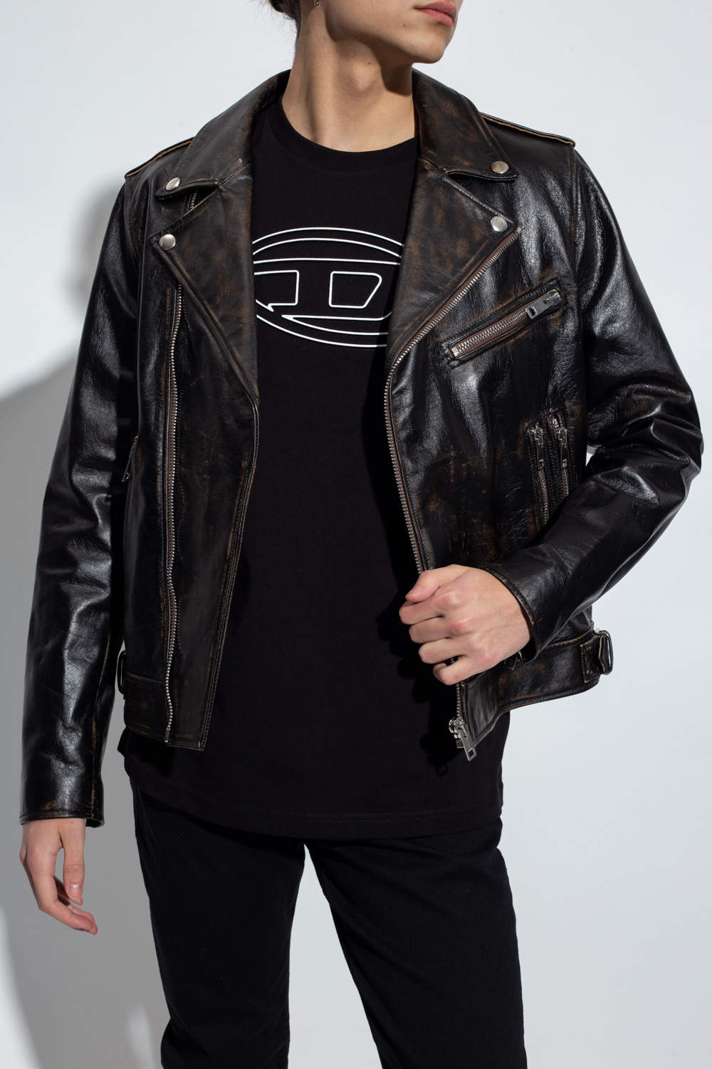 Mathis Black Chain Leather Biker Jacket - SHOP MEN from Muubaa UK