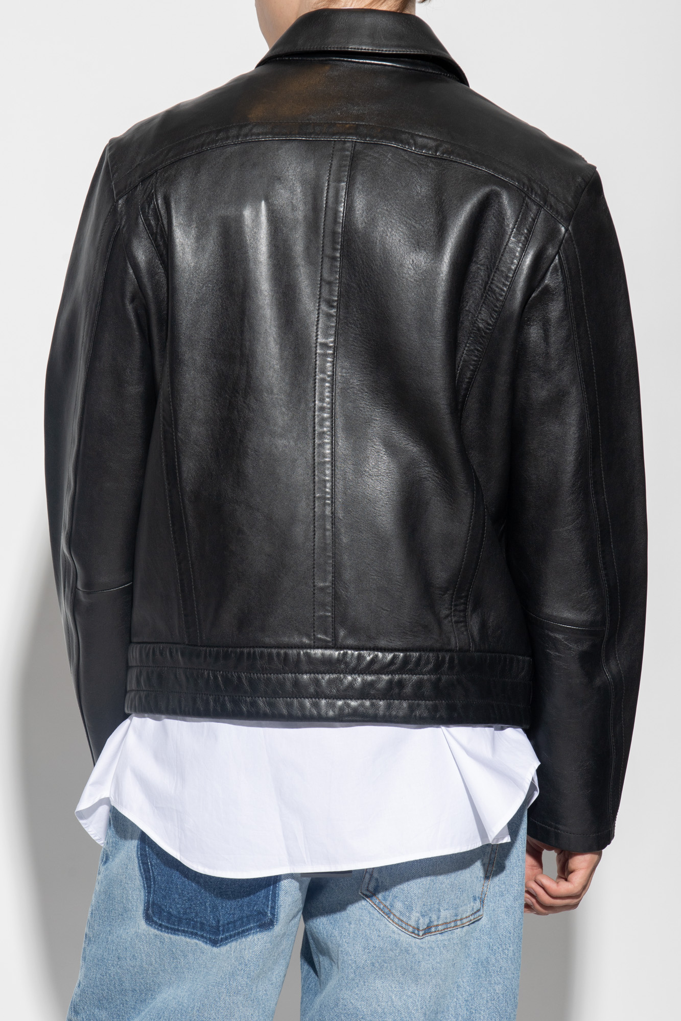 Black ‘L-HUDSON’ leather jacket Diesel - Vitkac GB