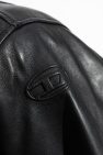 Diesel BLACK Leather jacket L-ILAN A14564