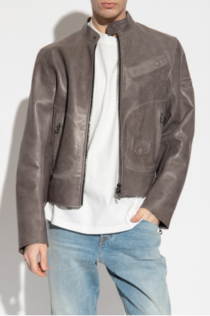 Diesel ‘L-JOSH’ leather wnowa jacket