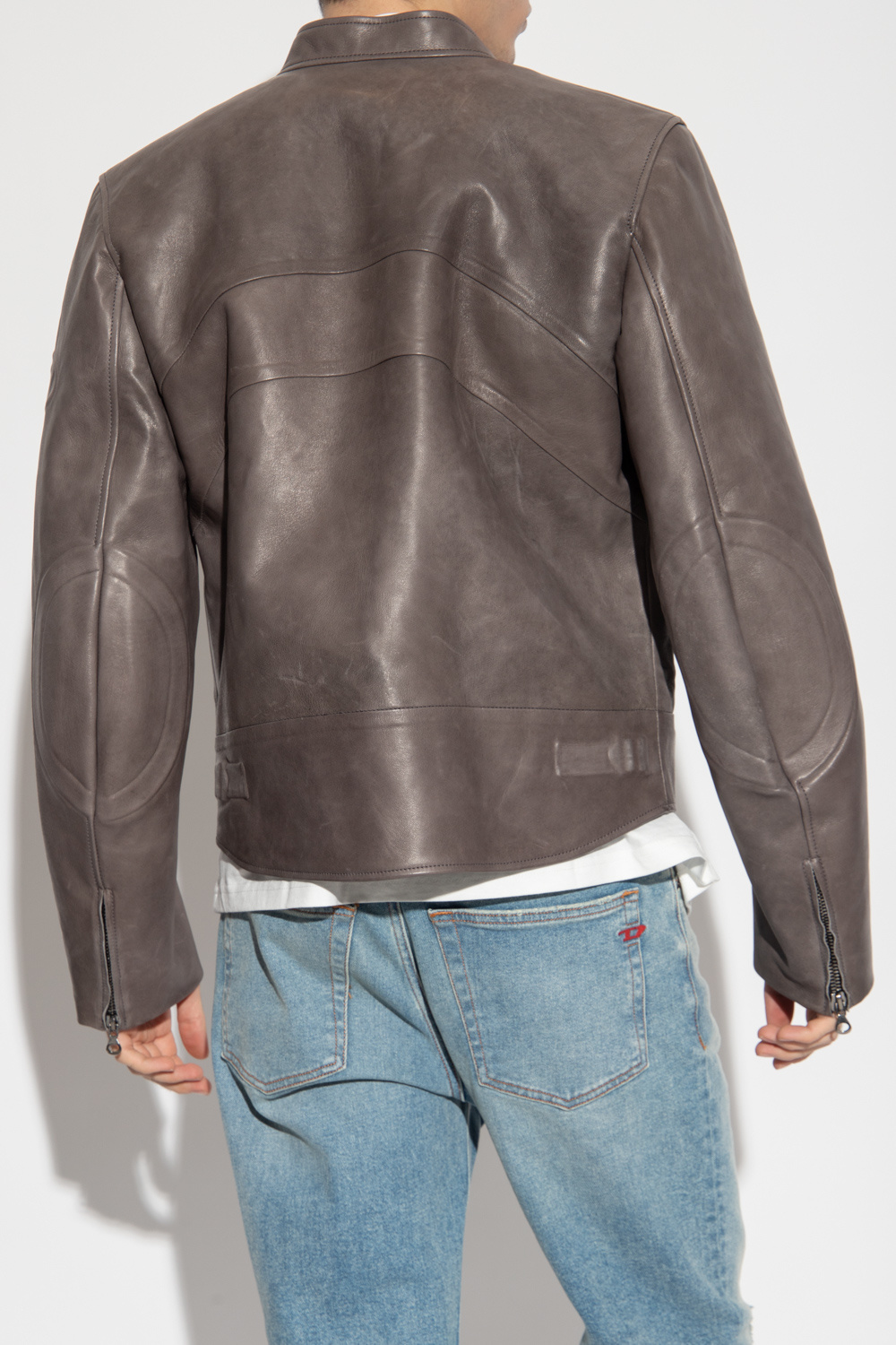 De-iceShops Lithuania - JOSH' leather jacket Coats Diesel - Alhopakka L 3 4  Ærme T-shirt - 'L